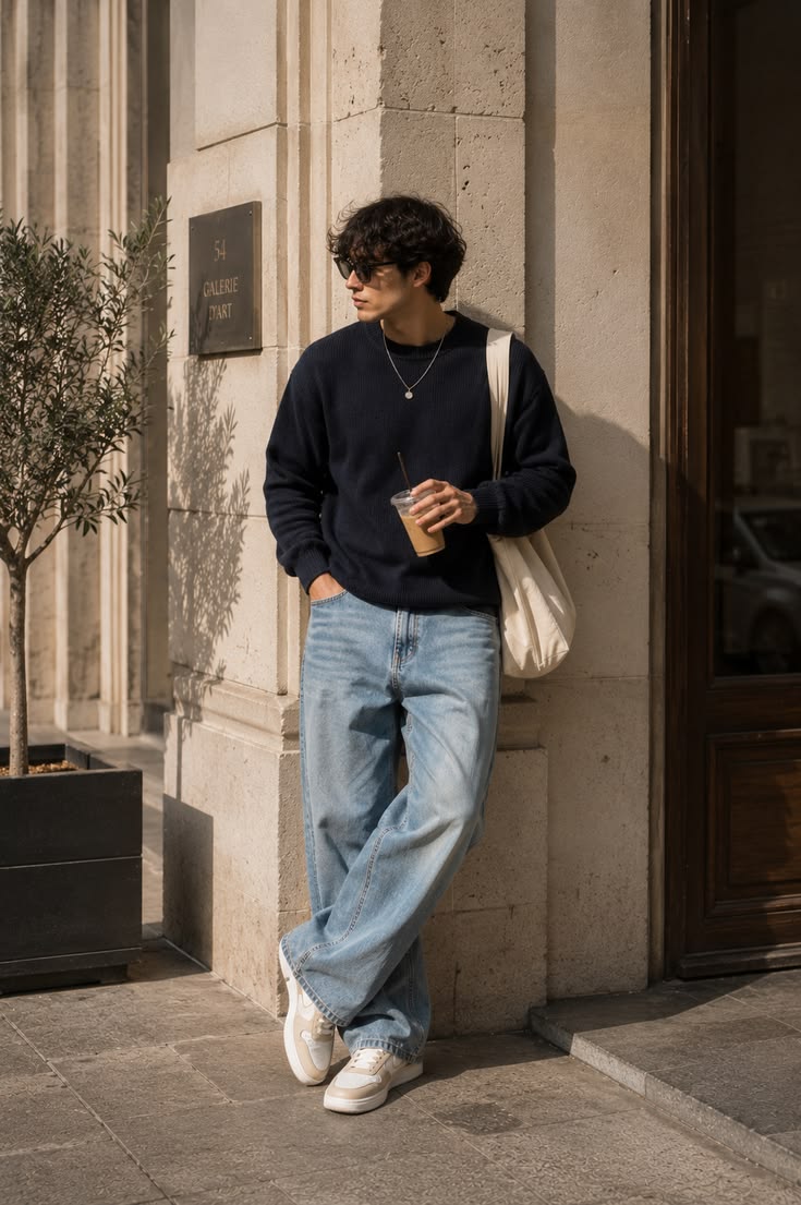 Relaxed menswear outfit from the Men’s Edit