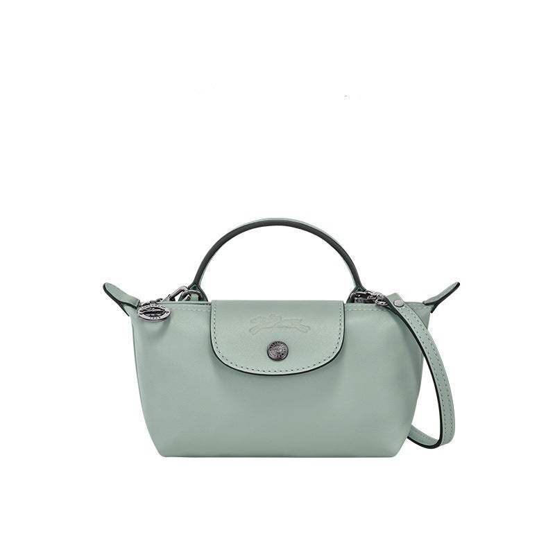 LONGCHAMP MINI LEATHER TOTE - TIFFANY BLUE