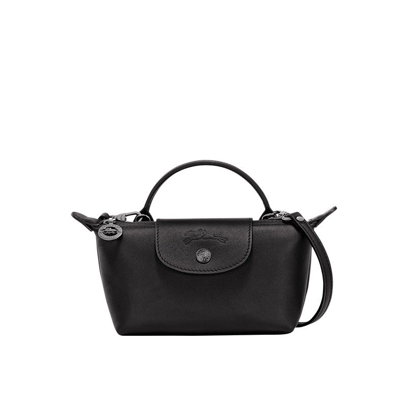 LONGCHAMP MINI LEATHER TOTE - NOIR