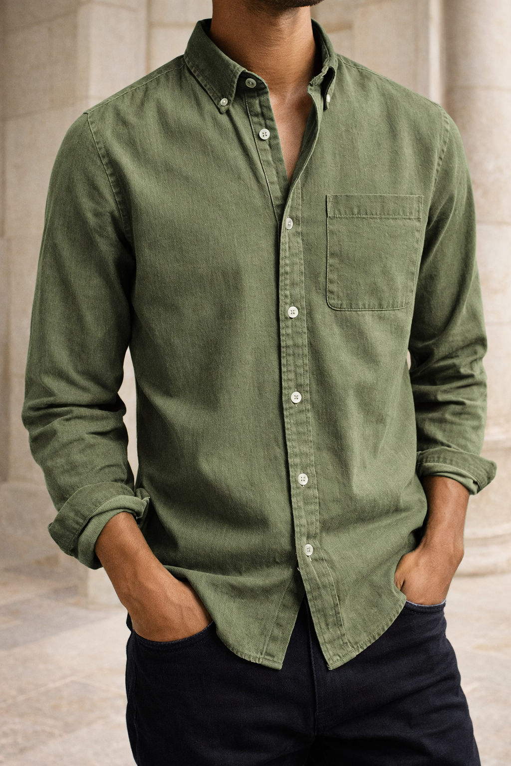 Alfie | Men’s Cotton Button-Down Casual Shirt