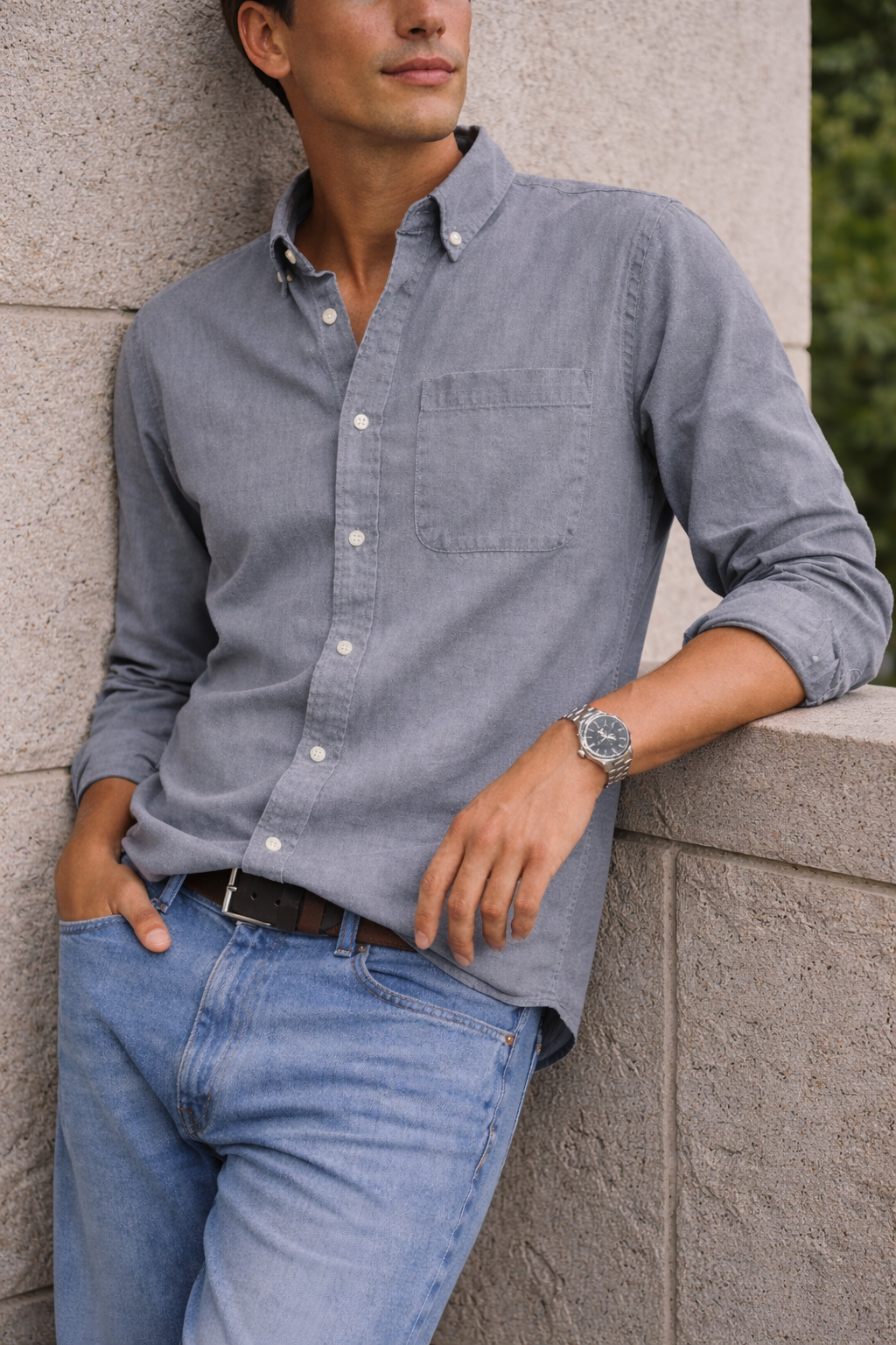 Alfie | Men’s Cotton Button-Down Casual Shirt