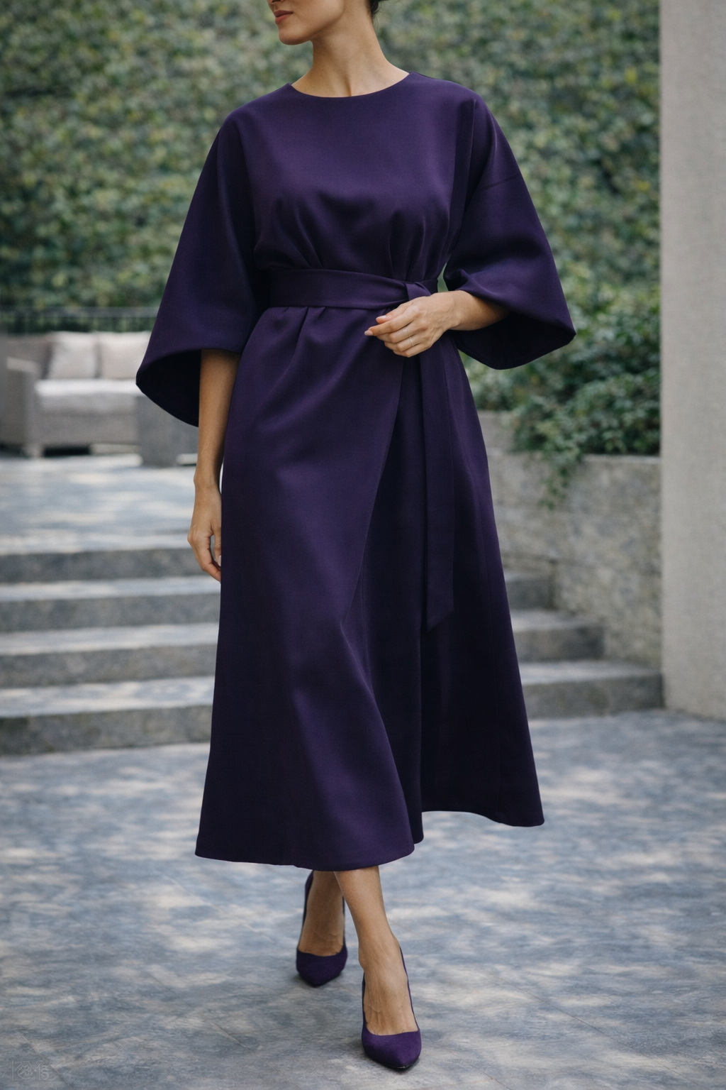 Beatrice | Women Belted Midi Dress