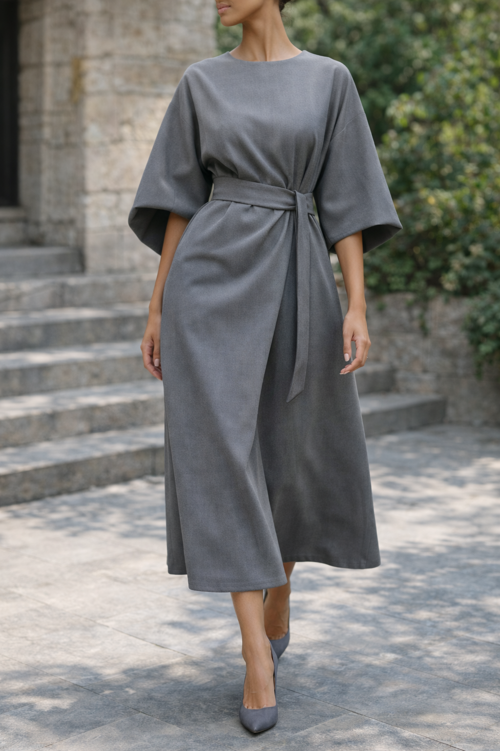 Beatrice | Women Belted Midi Dress