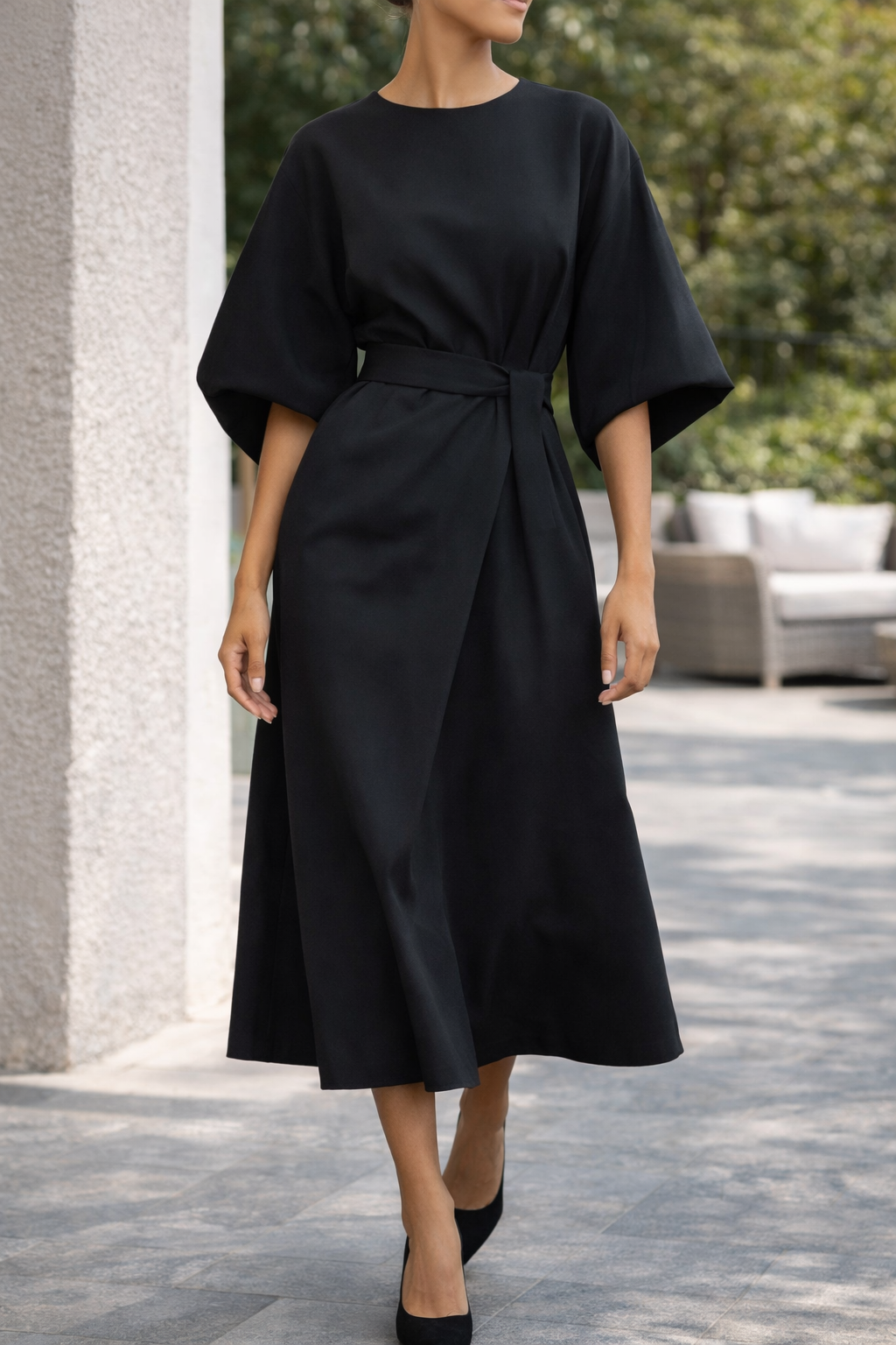 Beatrice | Women Belted Midi Dress