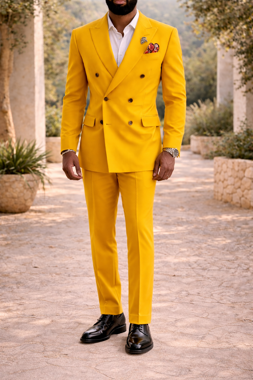 Chester | Double Breasted Tailored Wedding Suit Two Piece Set