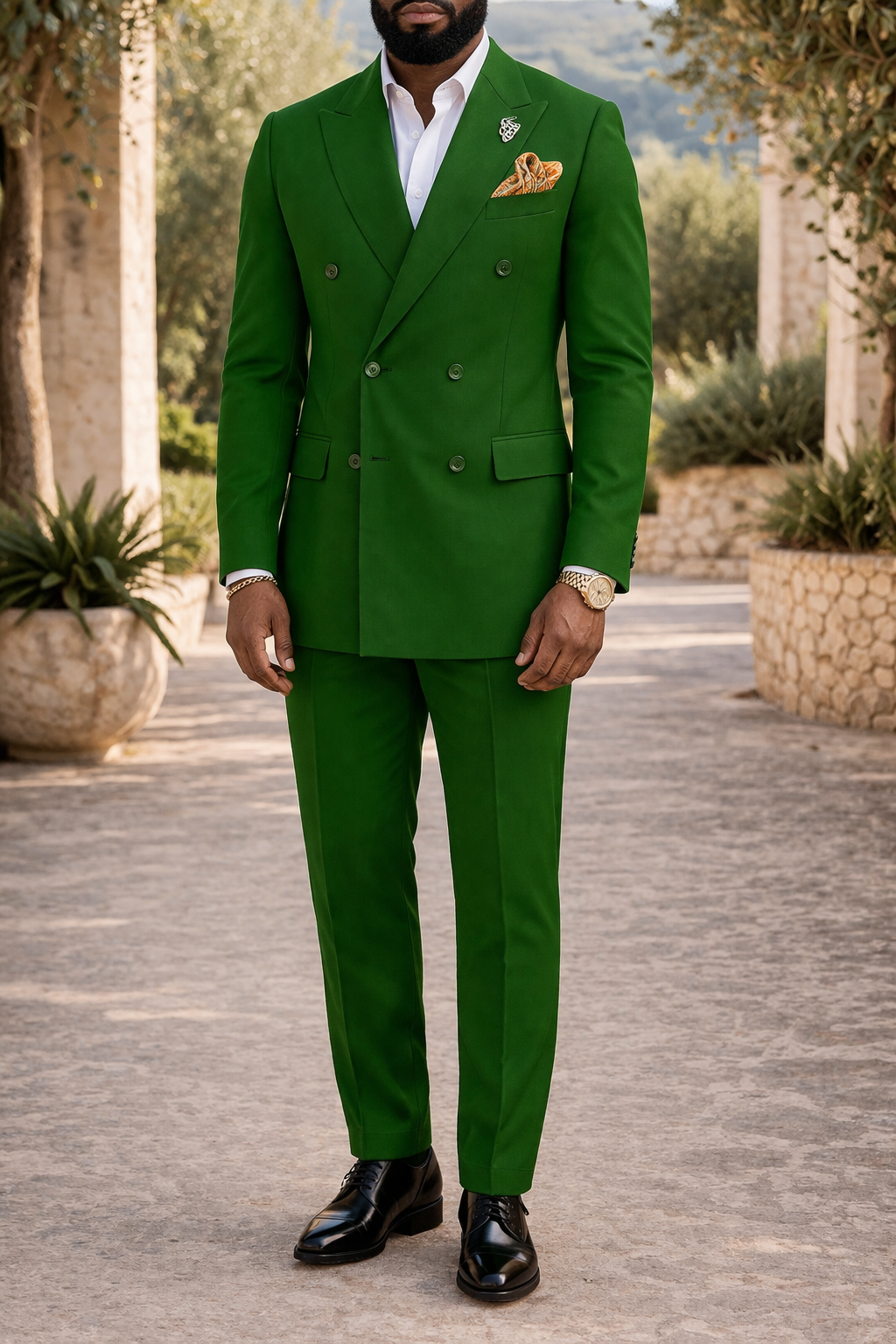 Chester | Double Breasted Tailored Wedding Suit Two Piece Set