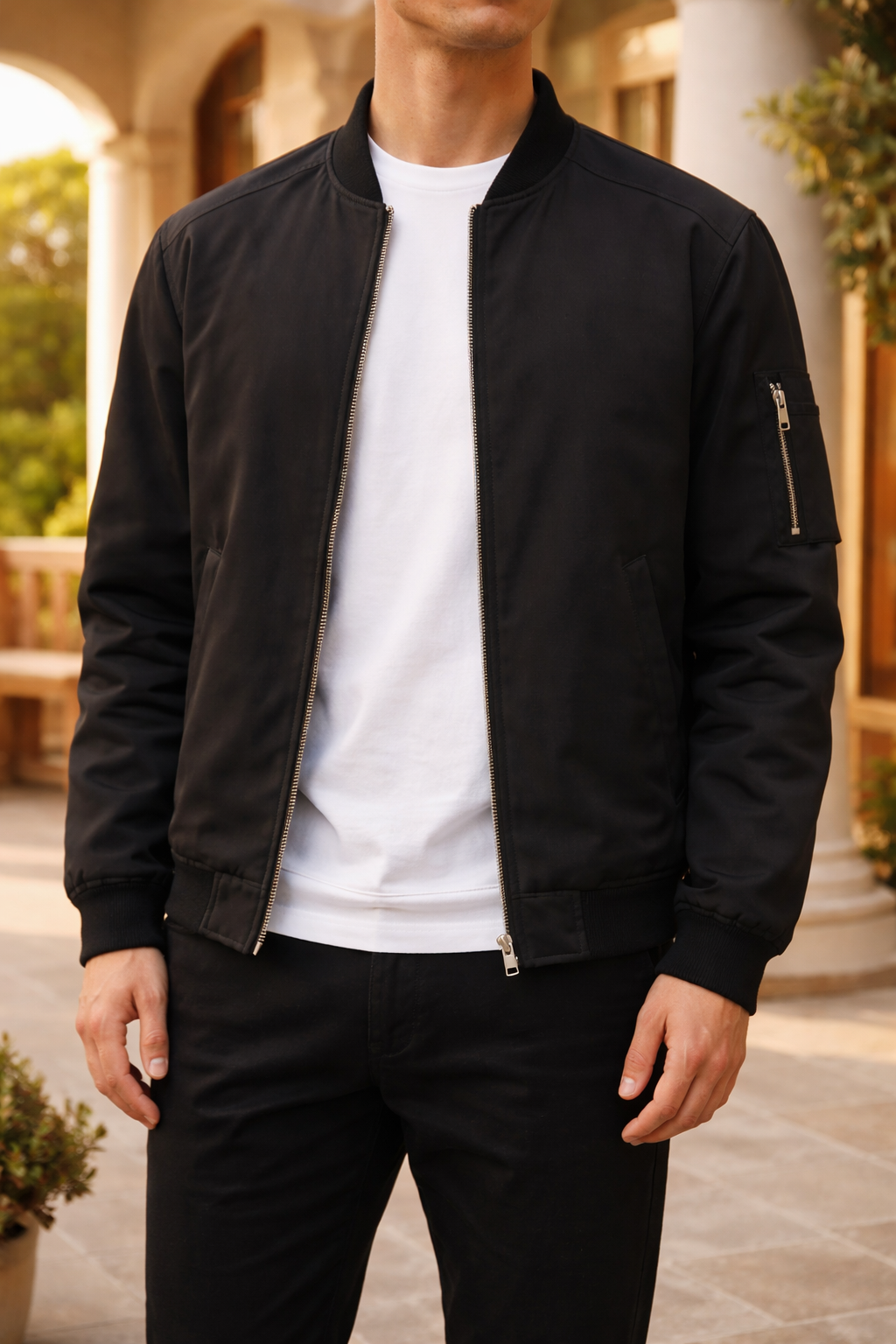 Elliot | Men’s Bomber Jacket Zip Front Lightweight Casual Outerwear