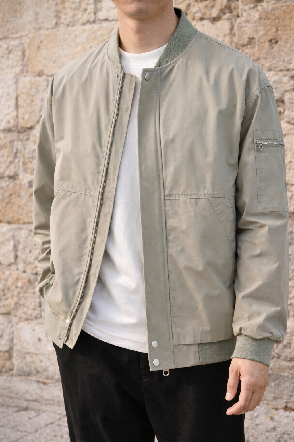 Ethan | Men’s Lightweight Zip Up Bomber Jacket