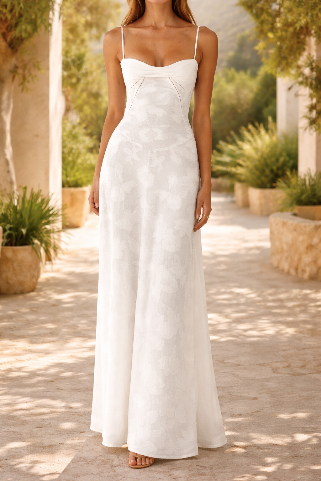 Orla | Strappy Fitted Maxi Wedding Guest Dress