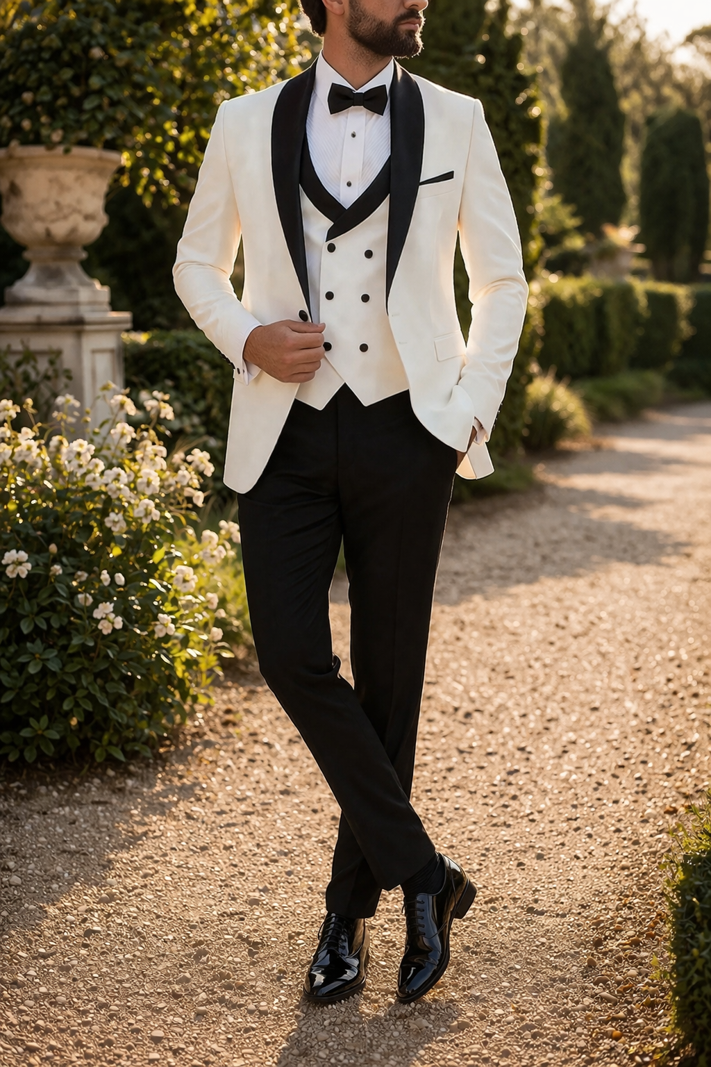Otis | Men’s Three Piece Tuxedo Style Wedding Suit with Shawl Lapel