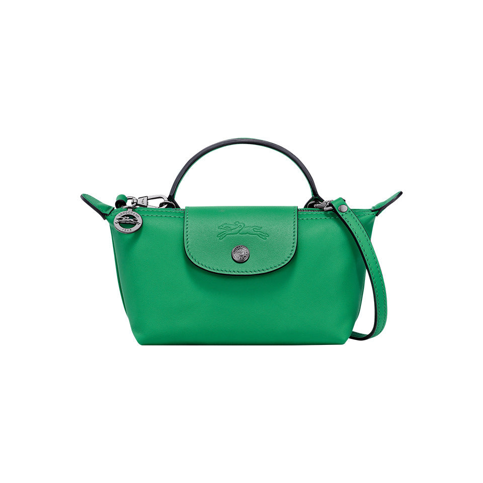 LONGCHAMP MINI LEATHER TOTE - EMERALD