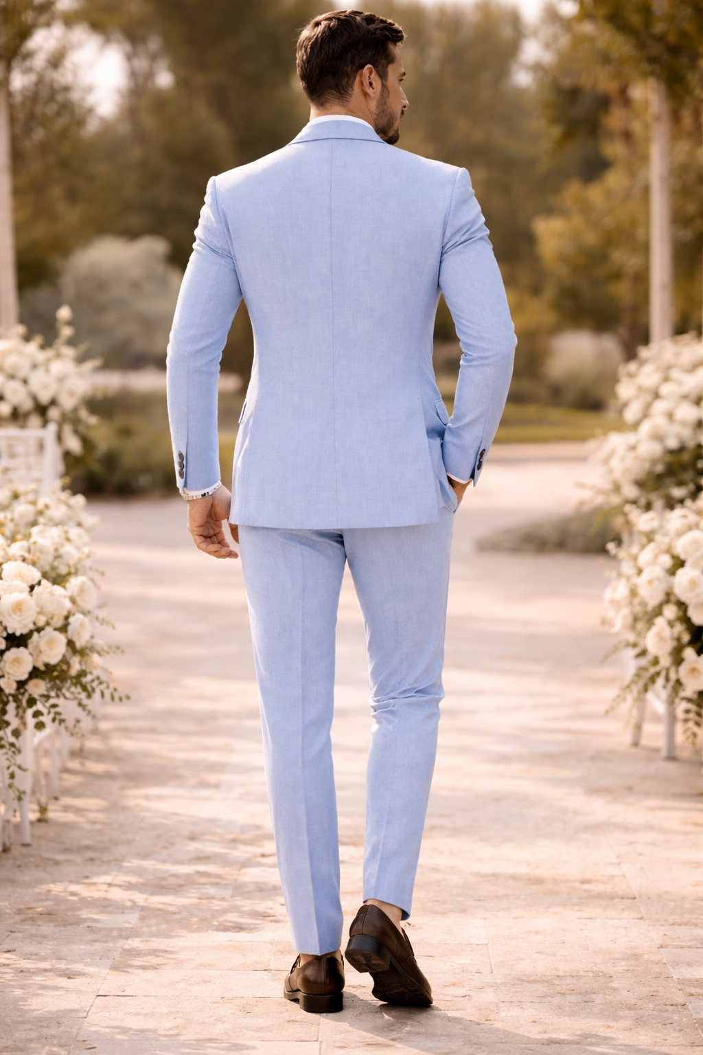 Ray | Tailored Single Breasted 2 Piece Wedding Suit Set
