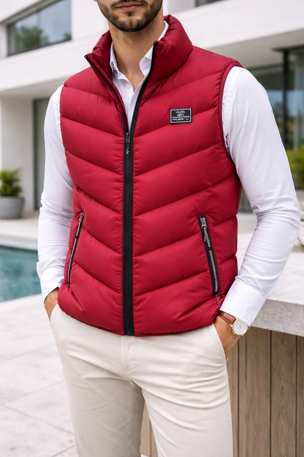 Reuben | Men’s Quilted Padded Gilet with Zip Closure