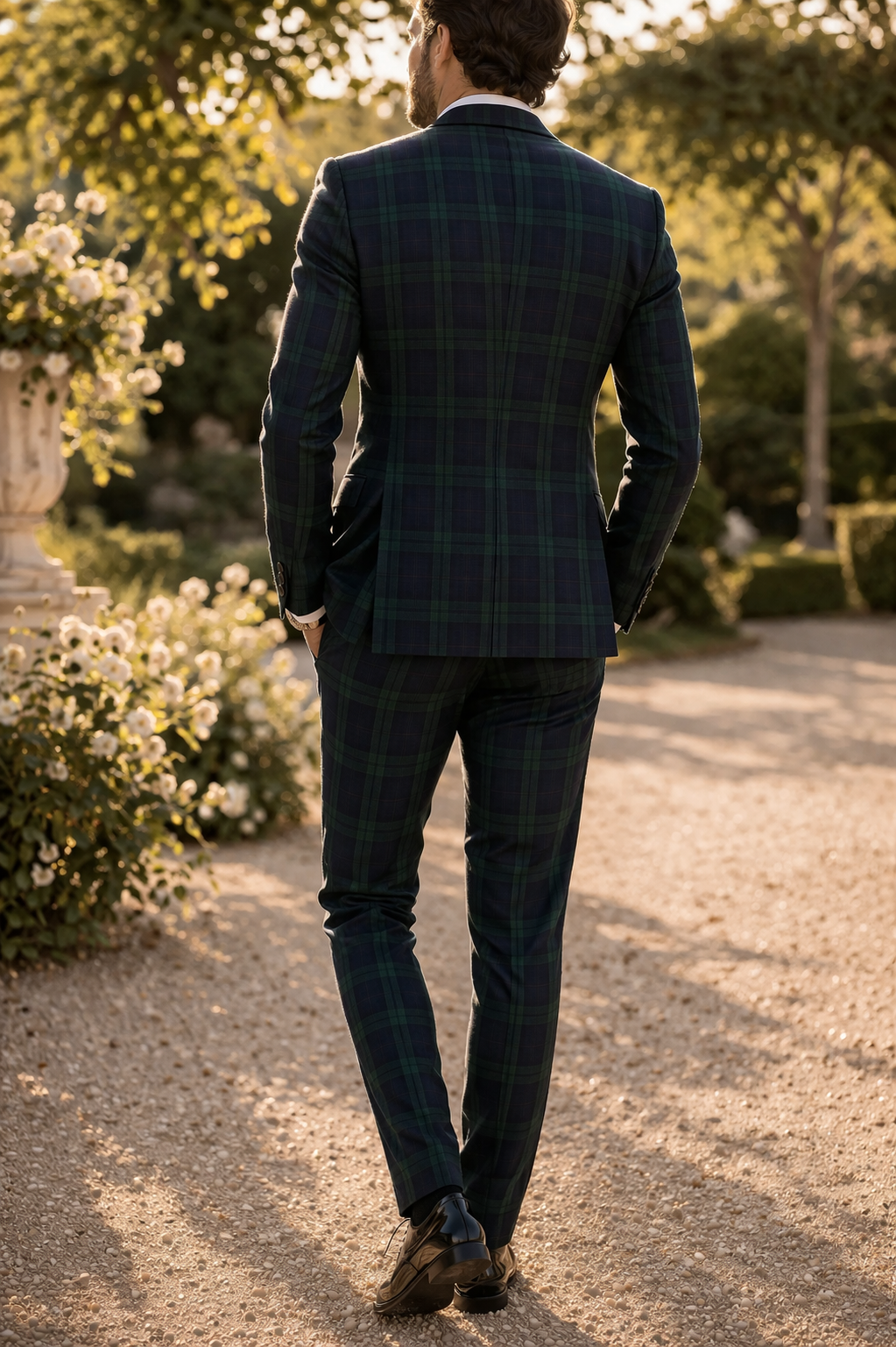 Tobias | Men’s Three Piece Check Tailored Wedding Suit