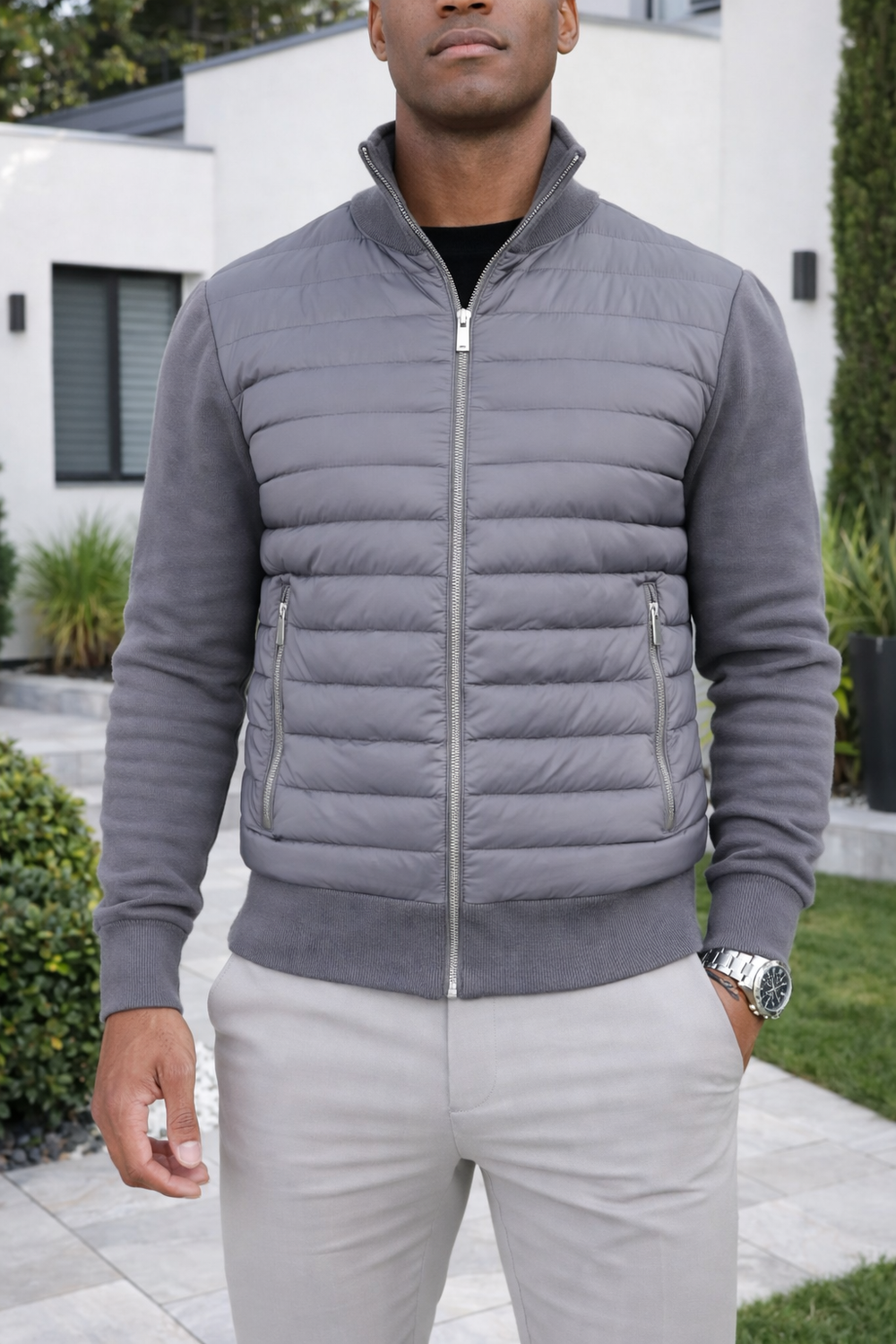 Toby | Men’s Quilted Zip Front Bomber Jacket
